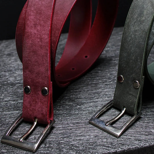 Herenriem van Maya leer - Green/Bordo – CraftPoint