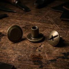 Boekschroeven 10/6 mm - antiek messing – CraftPoint