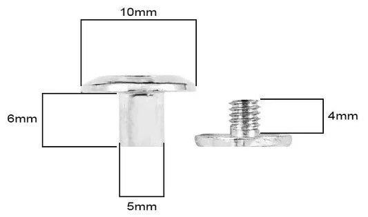 Boekschroeven 10/6 mm – zwart nikkel – CraftPoint