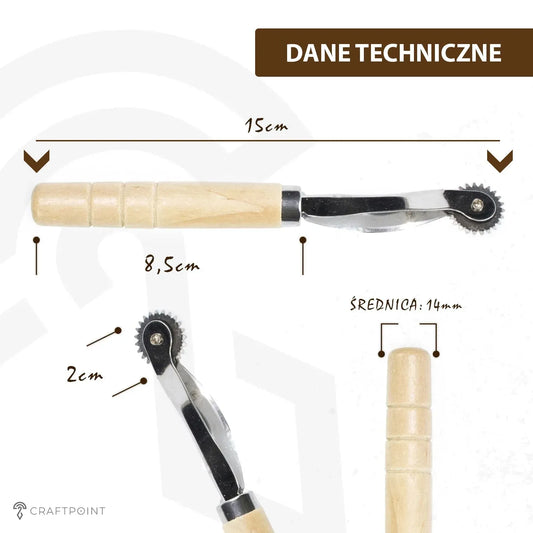 Enkel radeerwiel met houten handvat – CraftPoint