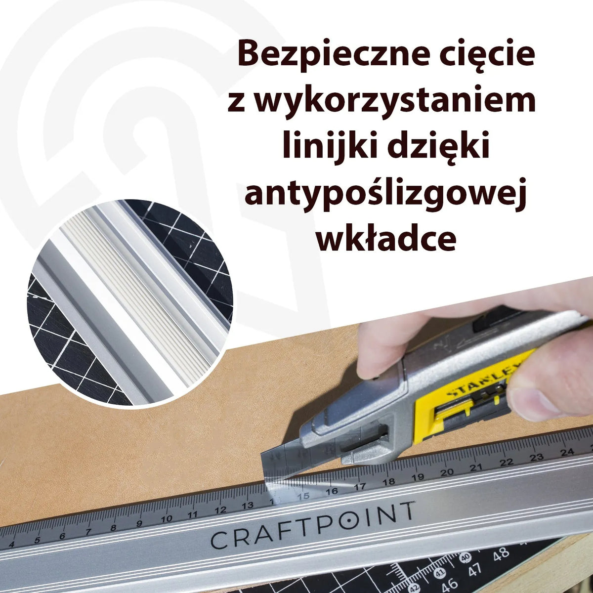 Snijliniaal met antisliplaag 20 cm / 30 cm – CraftPoint