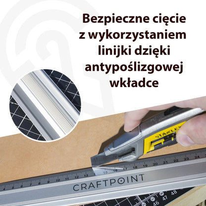 Snijliniaal met antisliplaag 20 cm / 30 cm – CraftPoint
