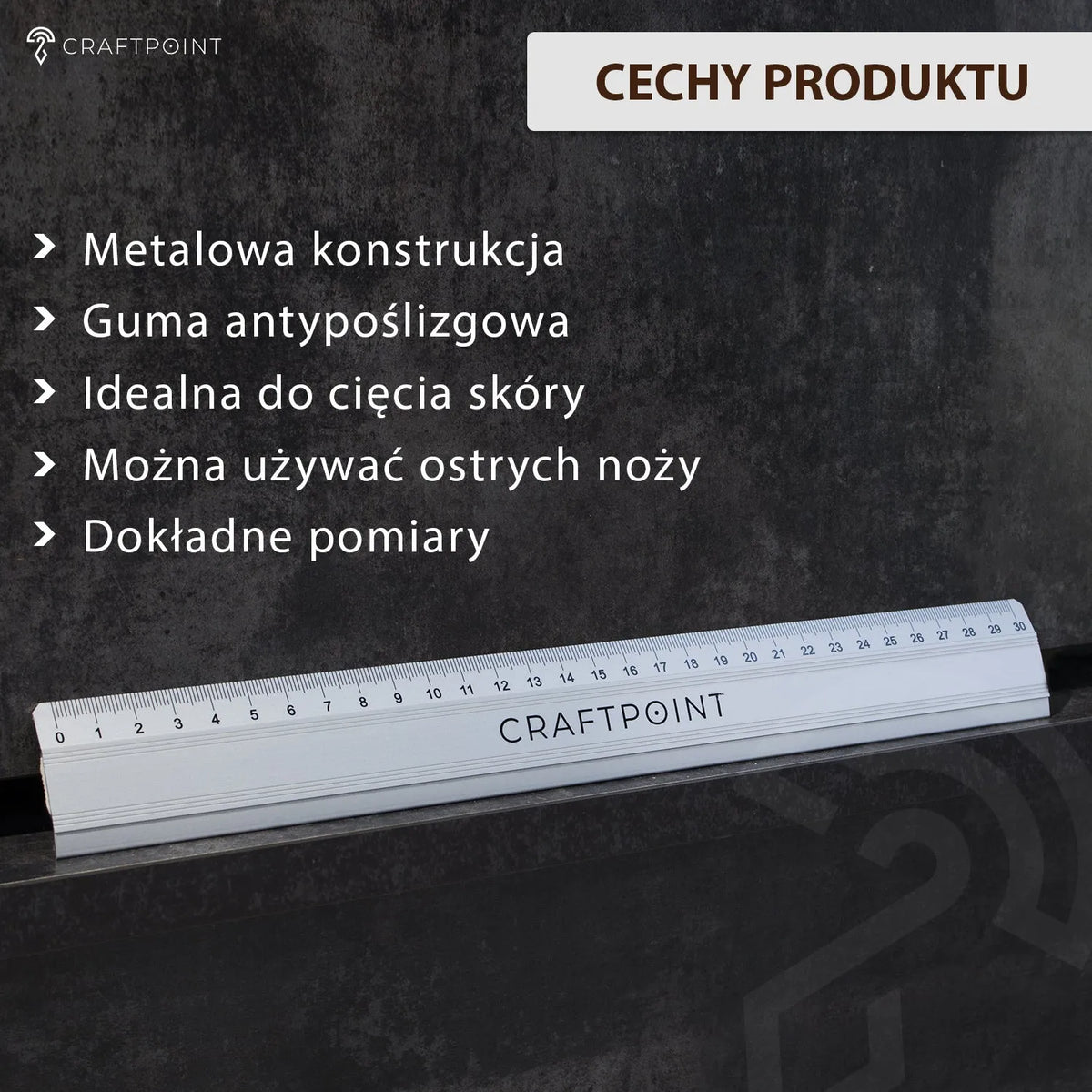 Snijliniaal met antisliplaag 20 cm / 30 cm – CraftPoint