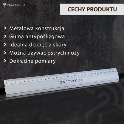 Snijliniaal met antisliplaag 20 cm / 30 cm – CraftPoint