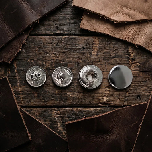 Drukknopen 15 mm - zilver - 10 sets – CraftPoint