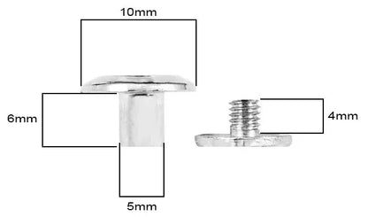 Boekschroeven 10/6 mm - antiek messing – CraftPoint