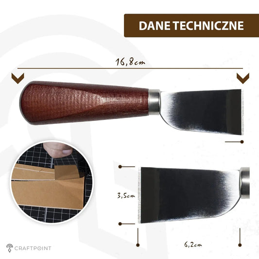 Japans leermes met houten handvat – CraftPoint