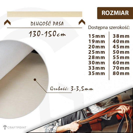 Leren riemstrook 3,0 - 3,5 mm, 140 cm, 15 - 80 mm – CraftPoint