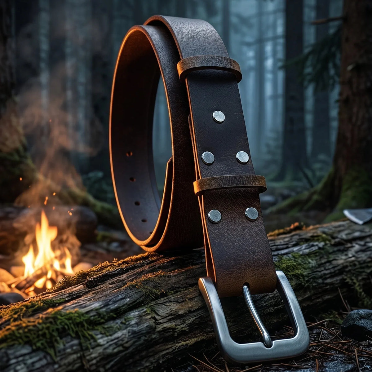 Riem van buffelleer: model Bushcraft – 3,5 - 4 mm – CraftPoint