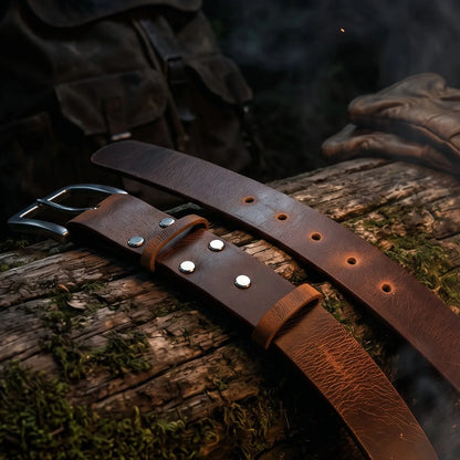Riem van buffelleer: model Bushcraft – 3,5 - 4 mm – CraftPoint