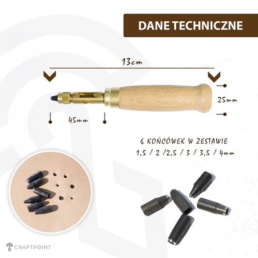 Universele revolverponstang 1,5 / 2 / 2,5 / 3 / 3,5 / 4 mm – CraftPoint