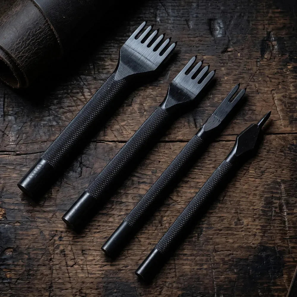Leervorkenset voor stikgaten 4 mm - set van 4 stuks – CraftPoint