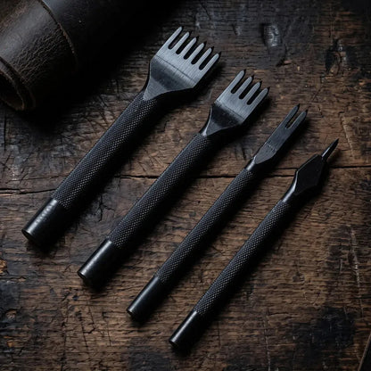 Leervorkenset voor stikgaten 4 mm - set van 4 stuks – CraftPoint